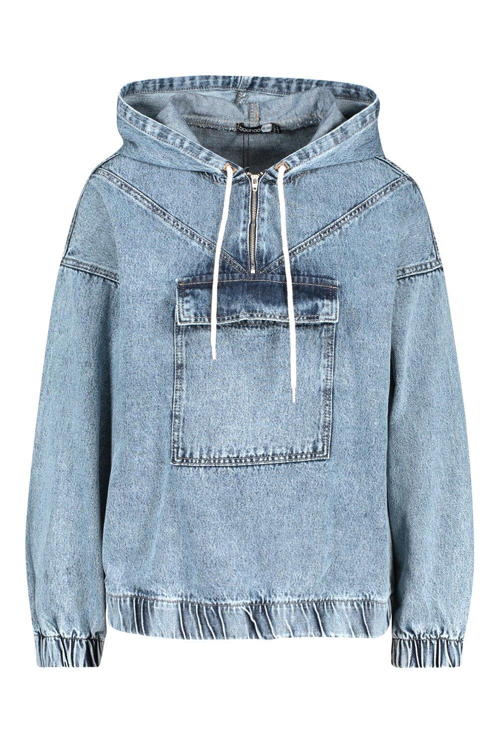 denim hooded