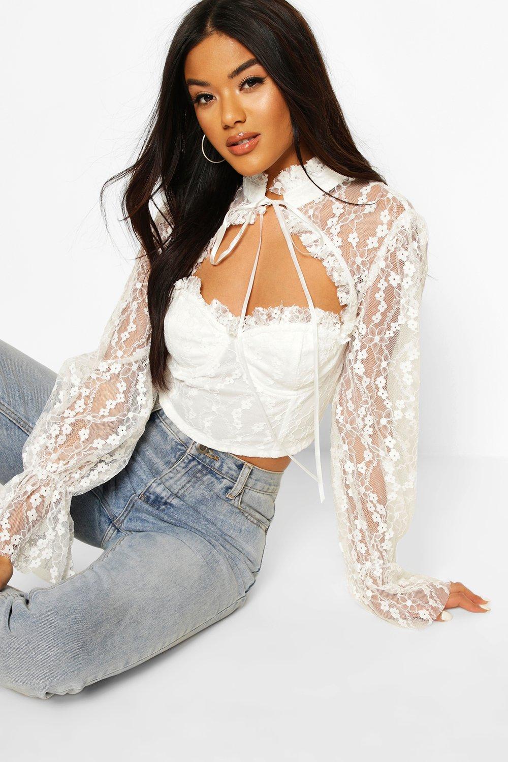 lace cut out top