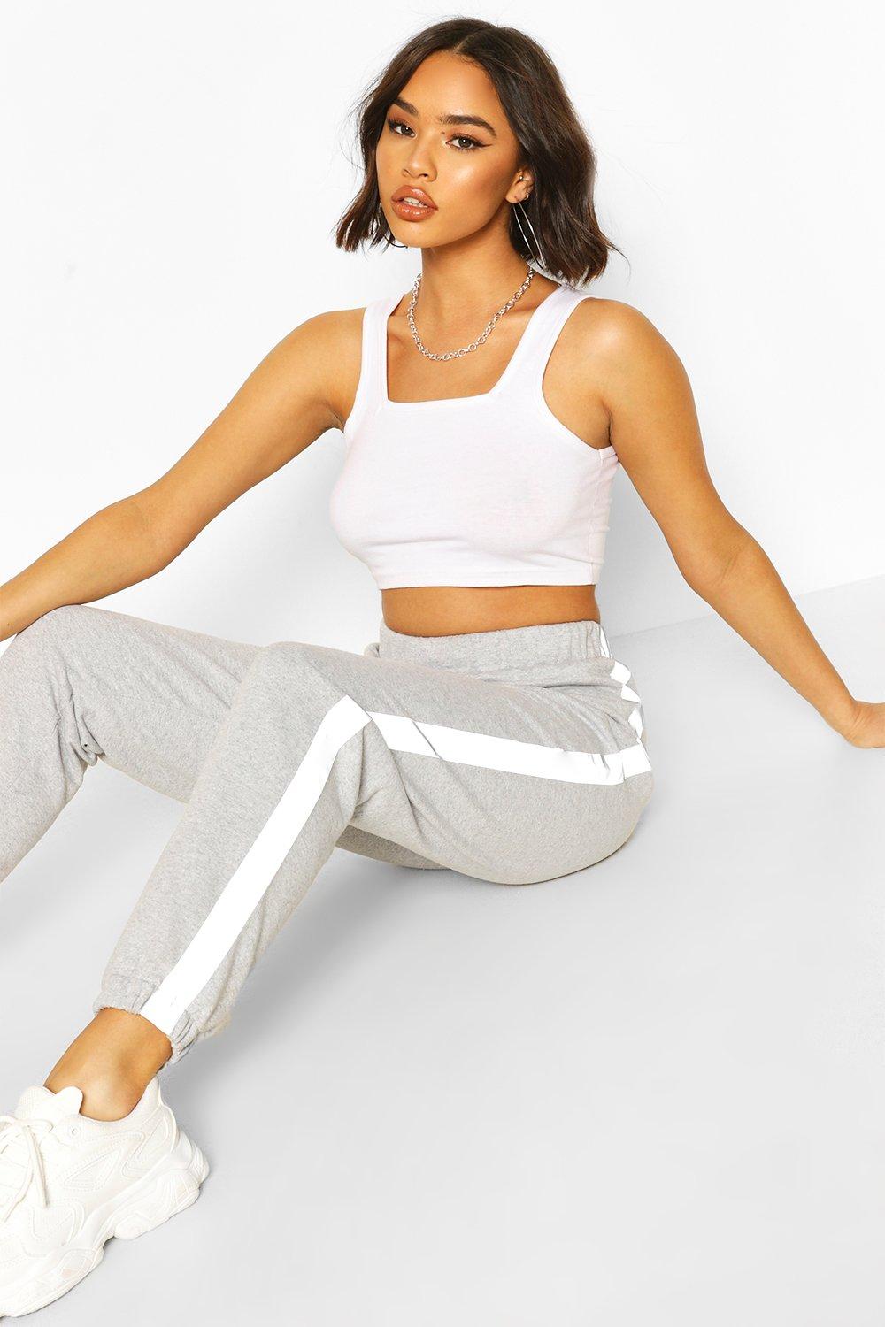 grey reflective joggers