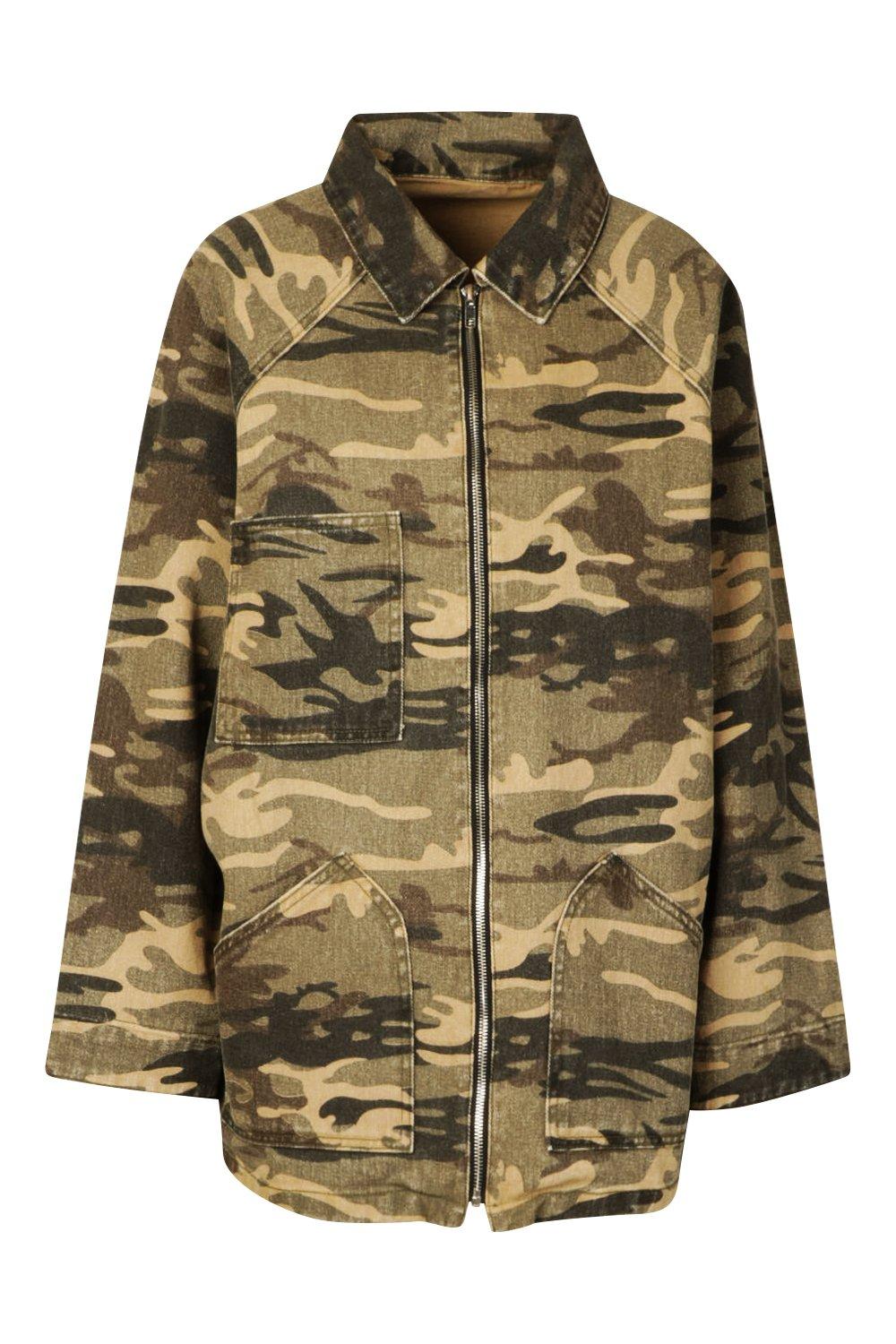 Camo denim hot sale jacket topshop