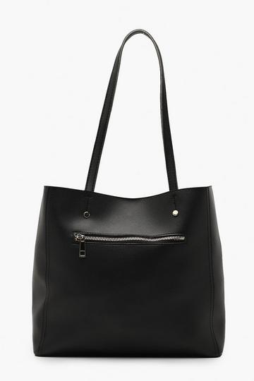 Zip Window Tote Bag black
