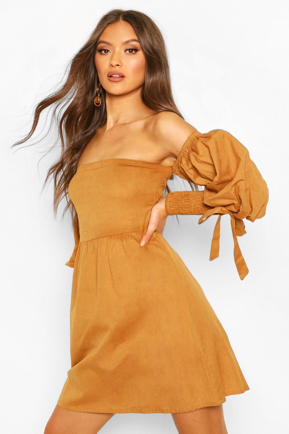 tan mini dress