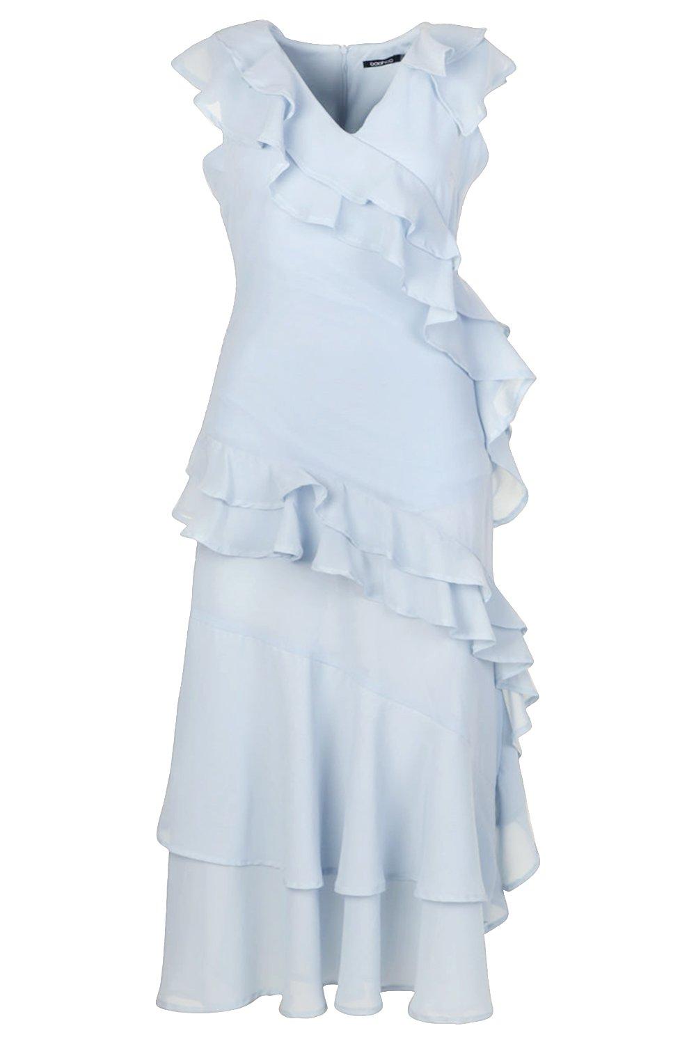 ruffle occasion dress