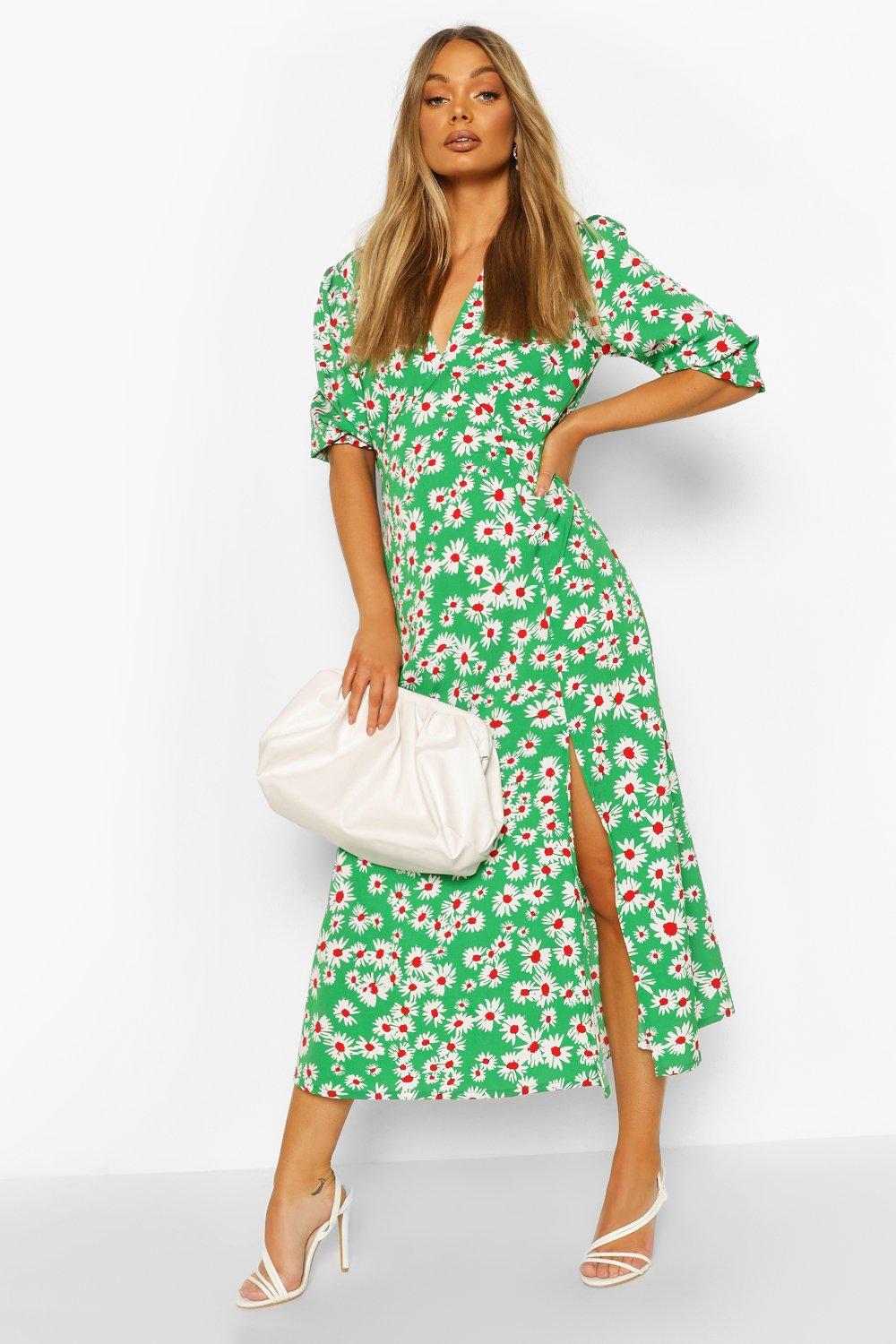 boohoo midaxi dress