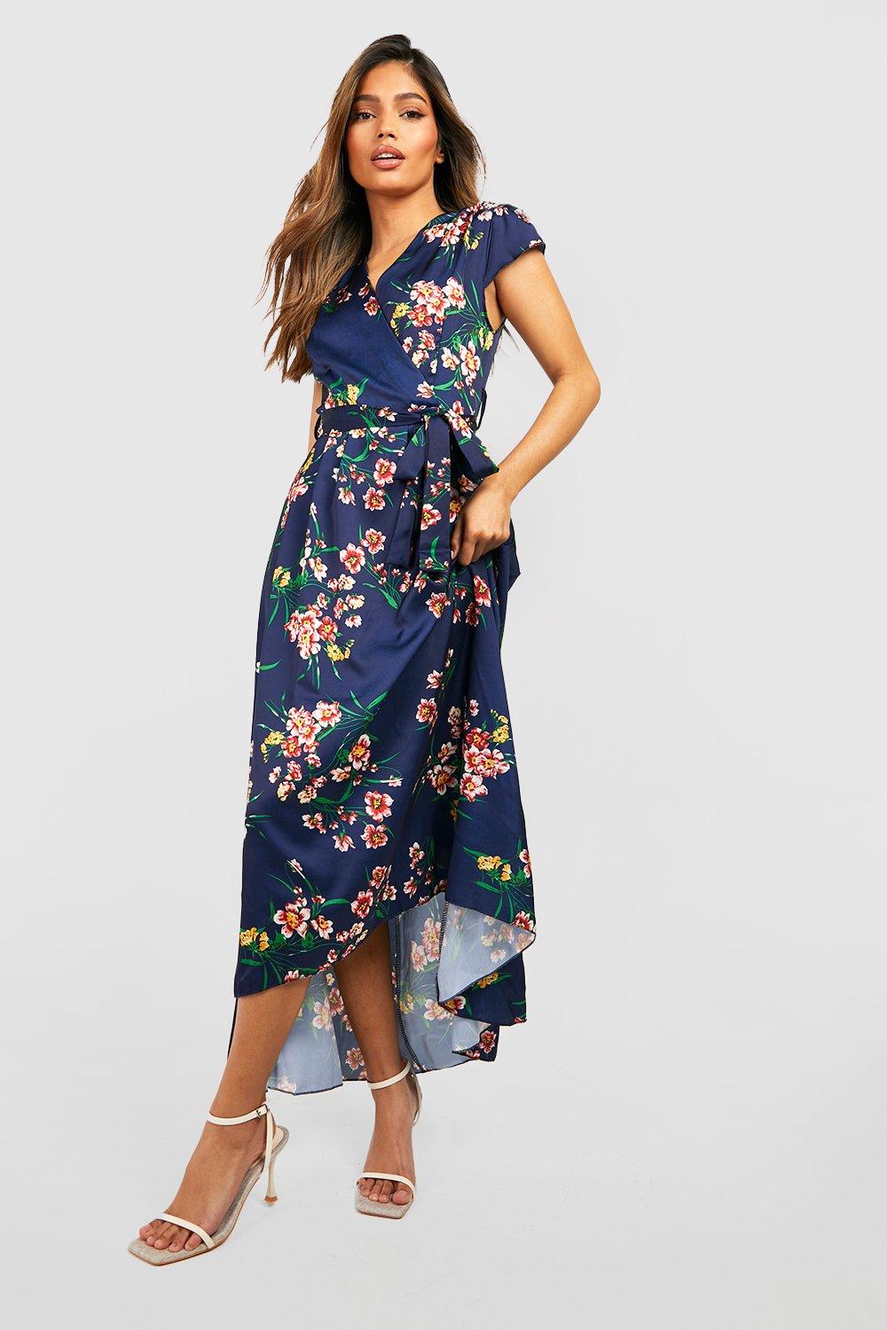 floral midi dress with sleeves