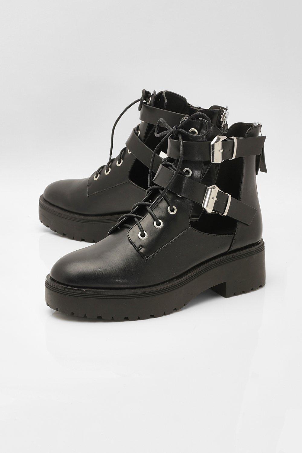 Cut out combat outlet boots