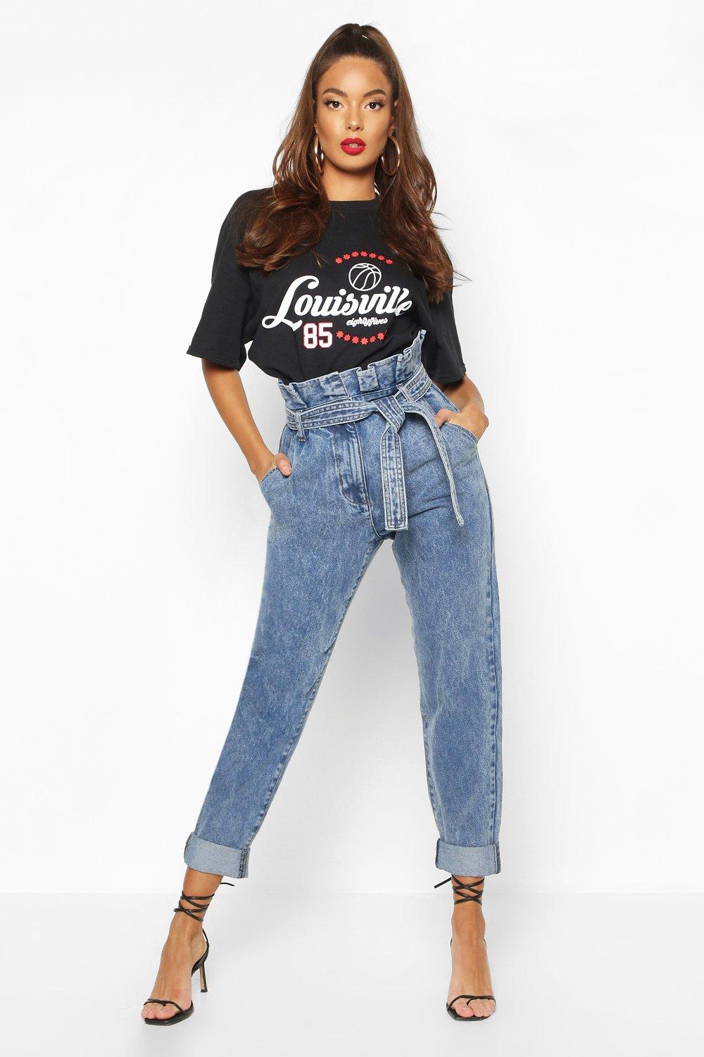 boohoo paperbag jeans