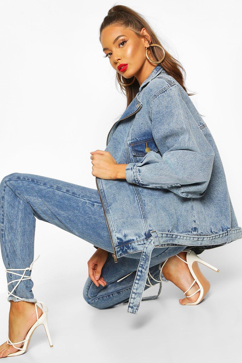 80s style denim jacket