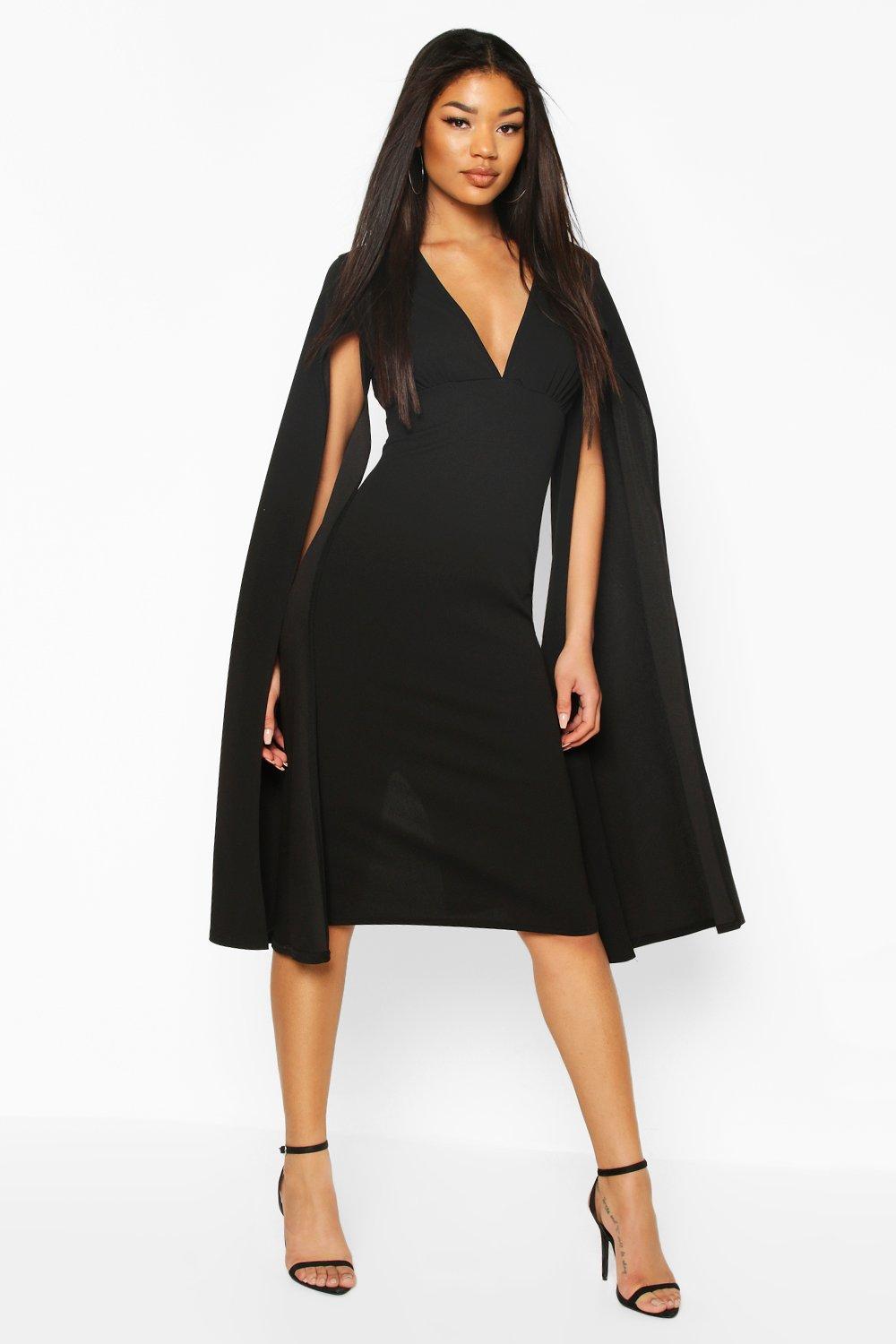 boohoo cape dress