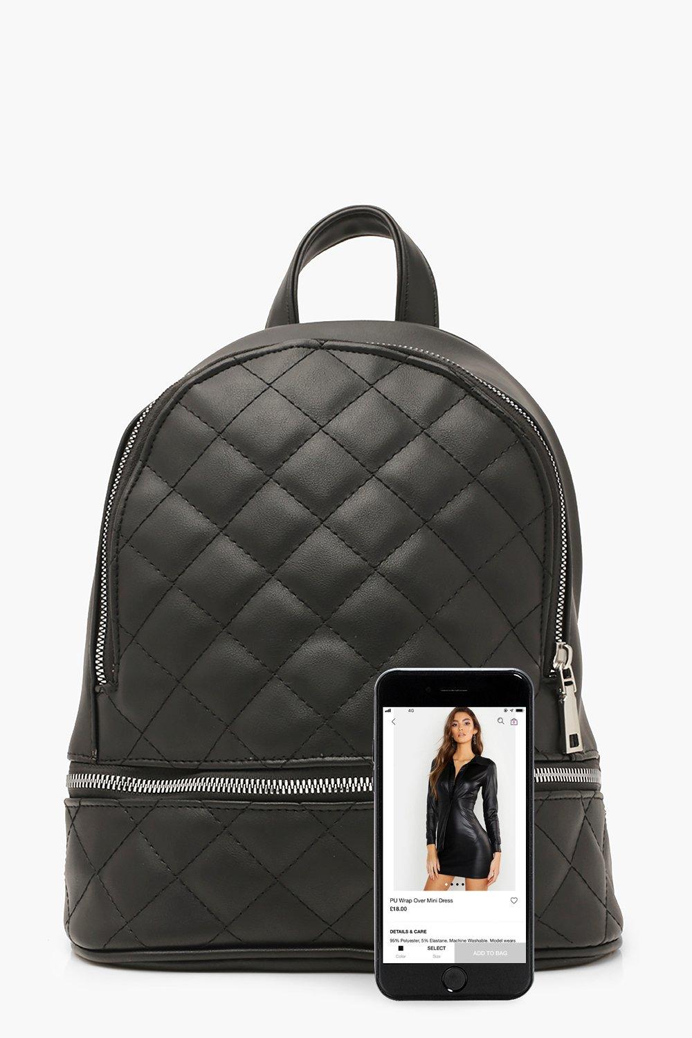 Quilted Zip Around Backpack boohoo