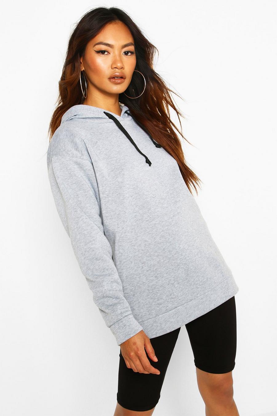 Sportig oversize hoodie i fleece image number 1
