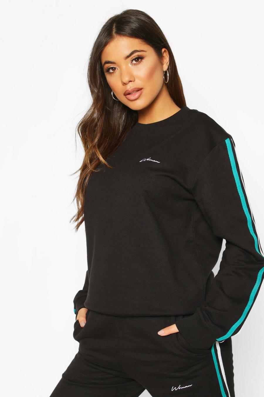Woman Oversize sweatshirt med kantband image number 1