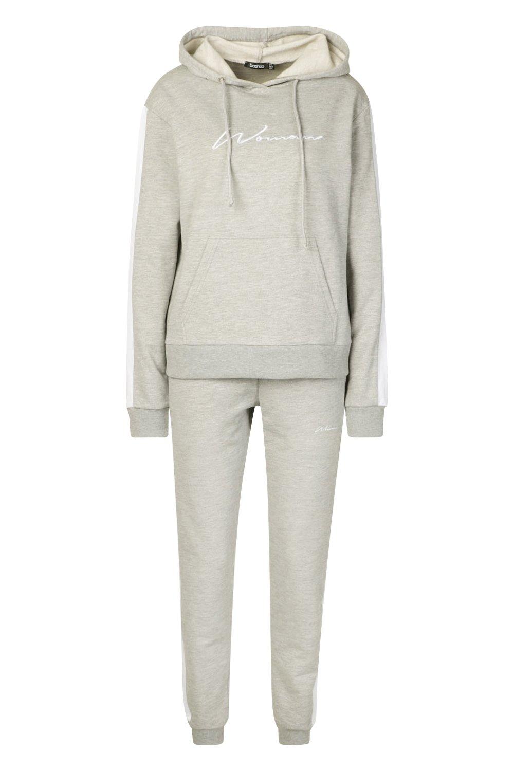 grey zip up tracksuit womens