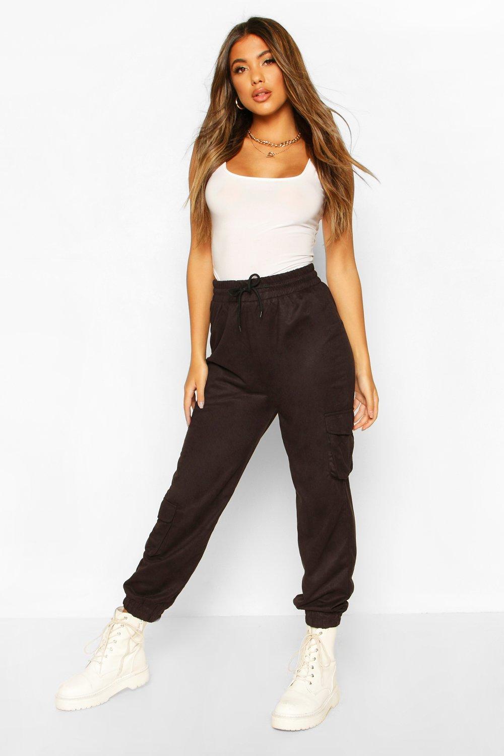 black utility joggers womens
