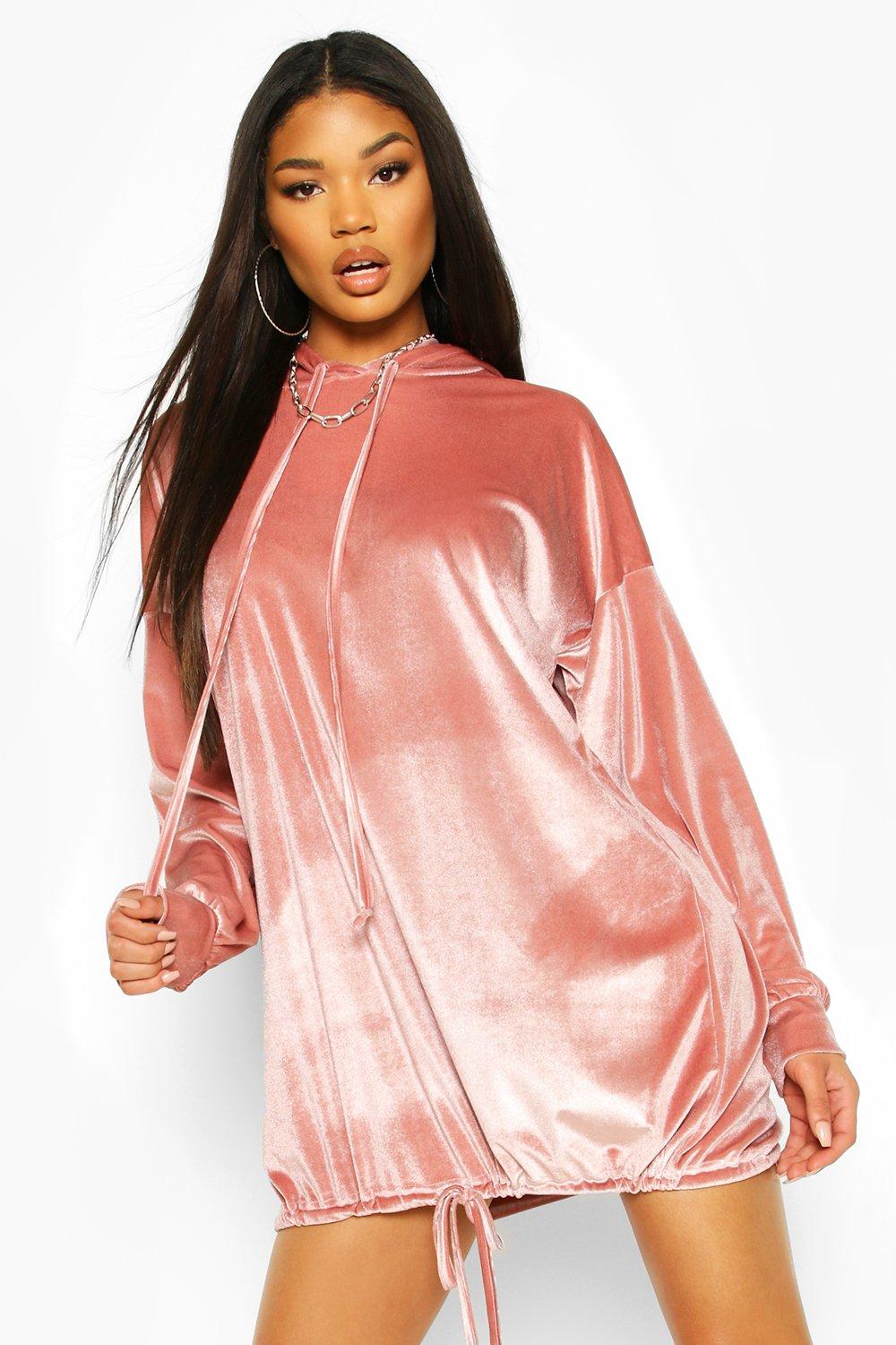 Velour hoodie store dress