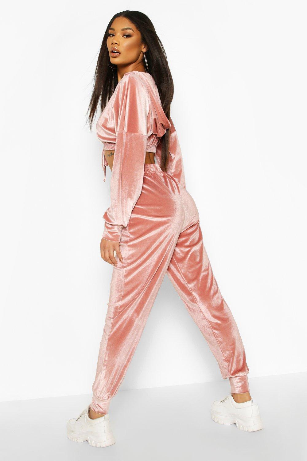 Boohoo store velour tracksuit