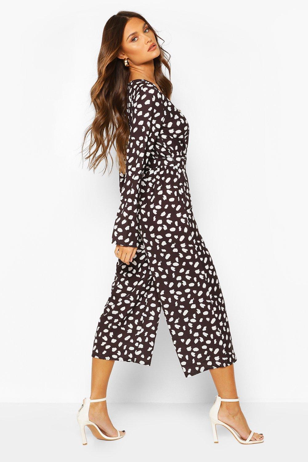 Spot sales print jumpsuit