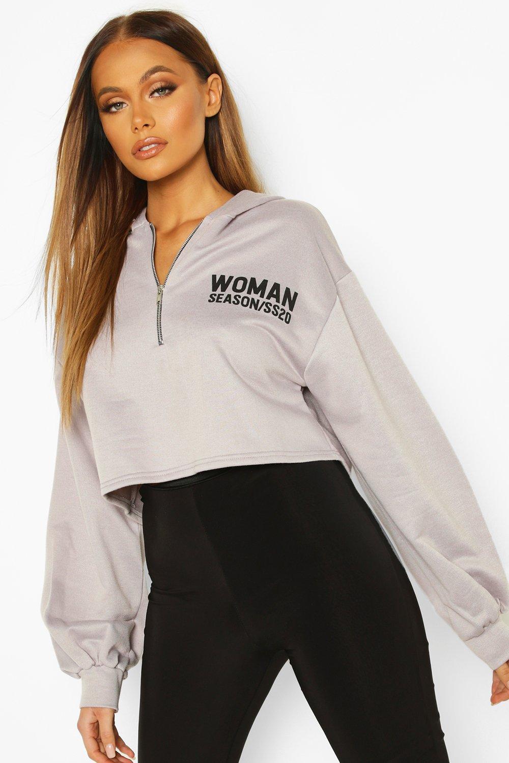 oversize crop hoodie