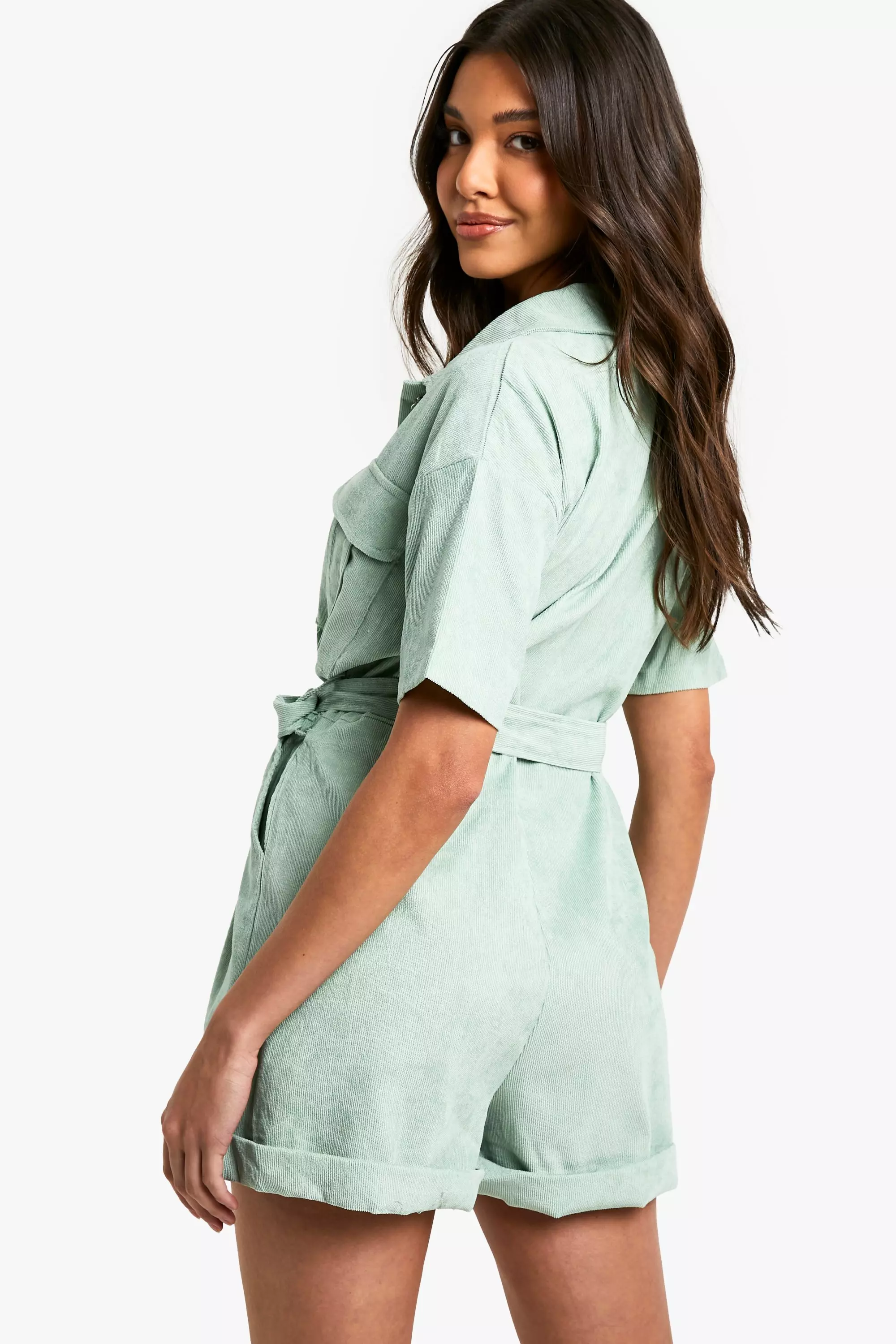 Sage Cord Utility Playsuit alternative image