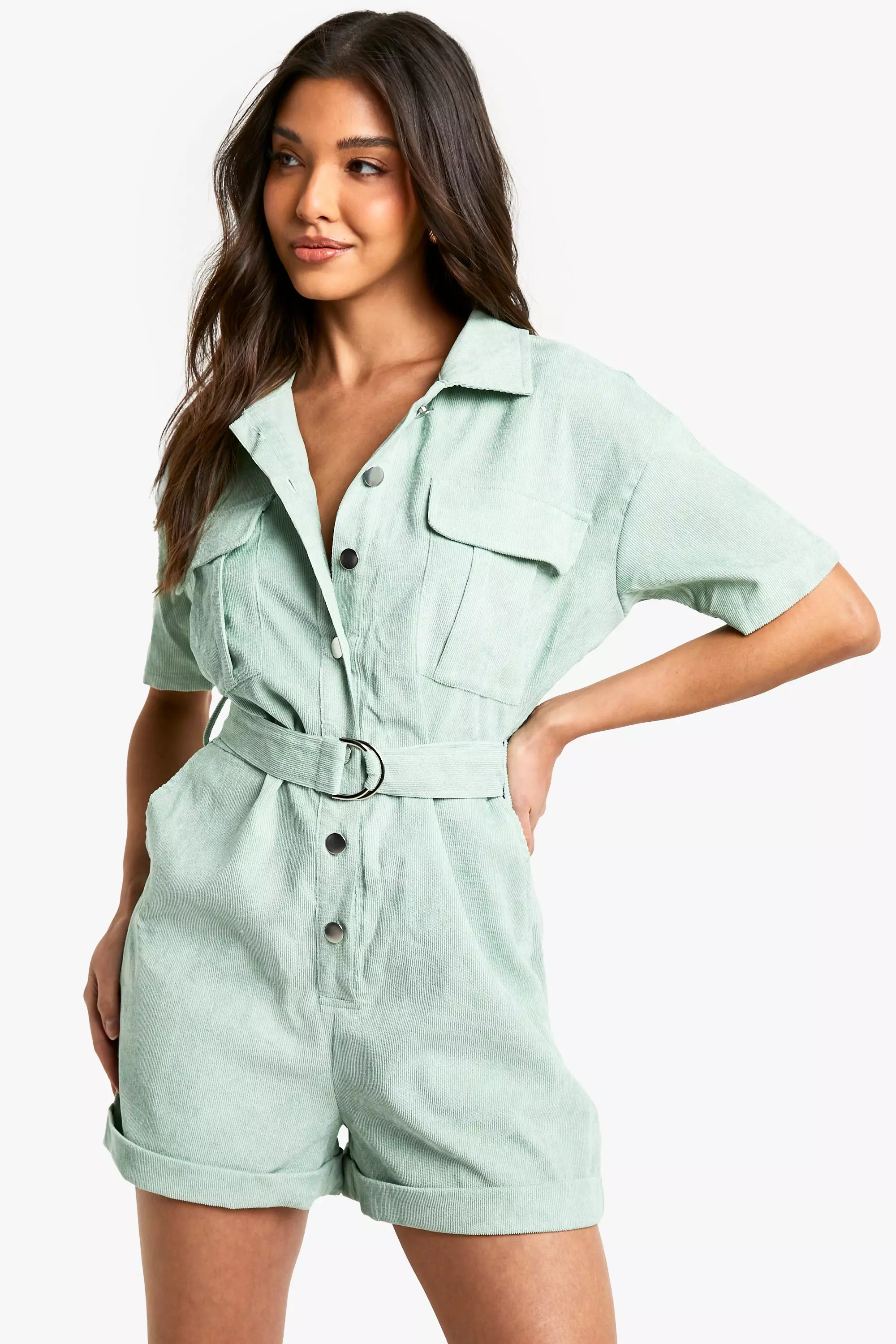 Sage Cord Utility Playsuit alternative image