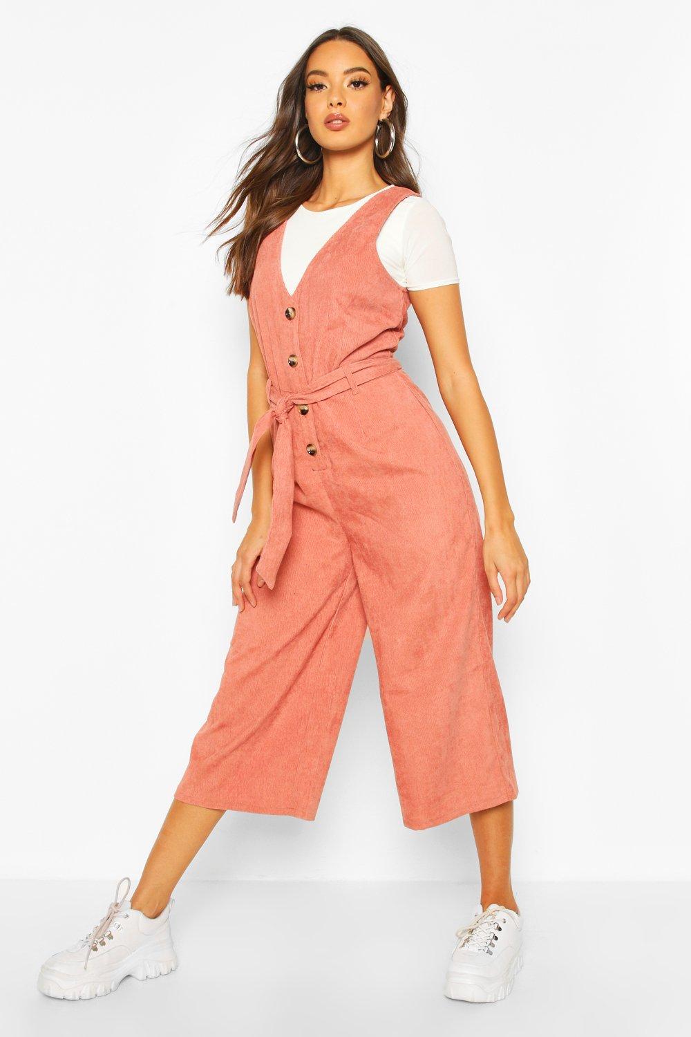pinafore jumpsuit boohoo
