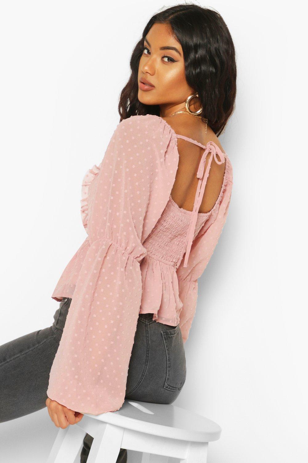boohoo ruffle blouse