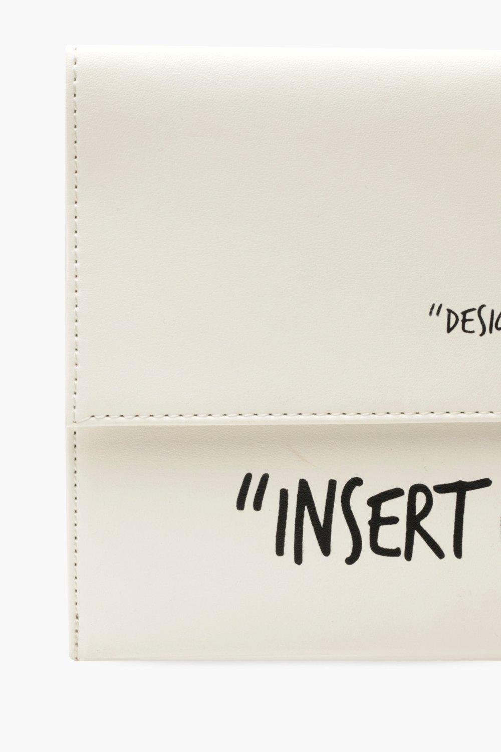 Insert Cash Here Slogan Clutch Bag