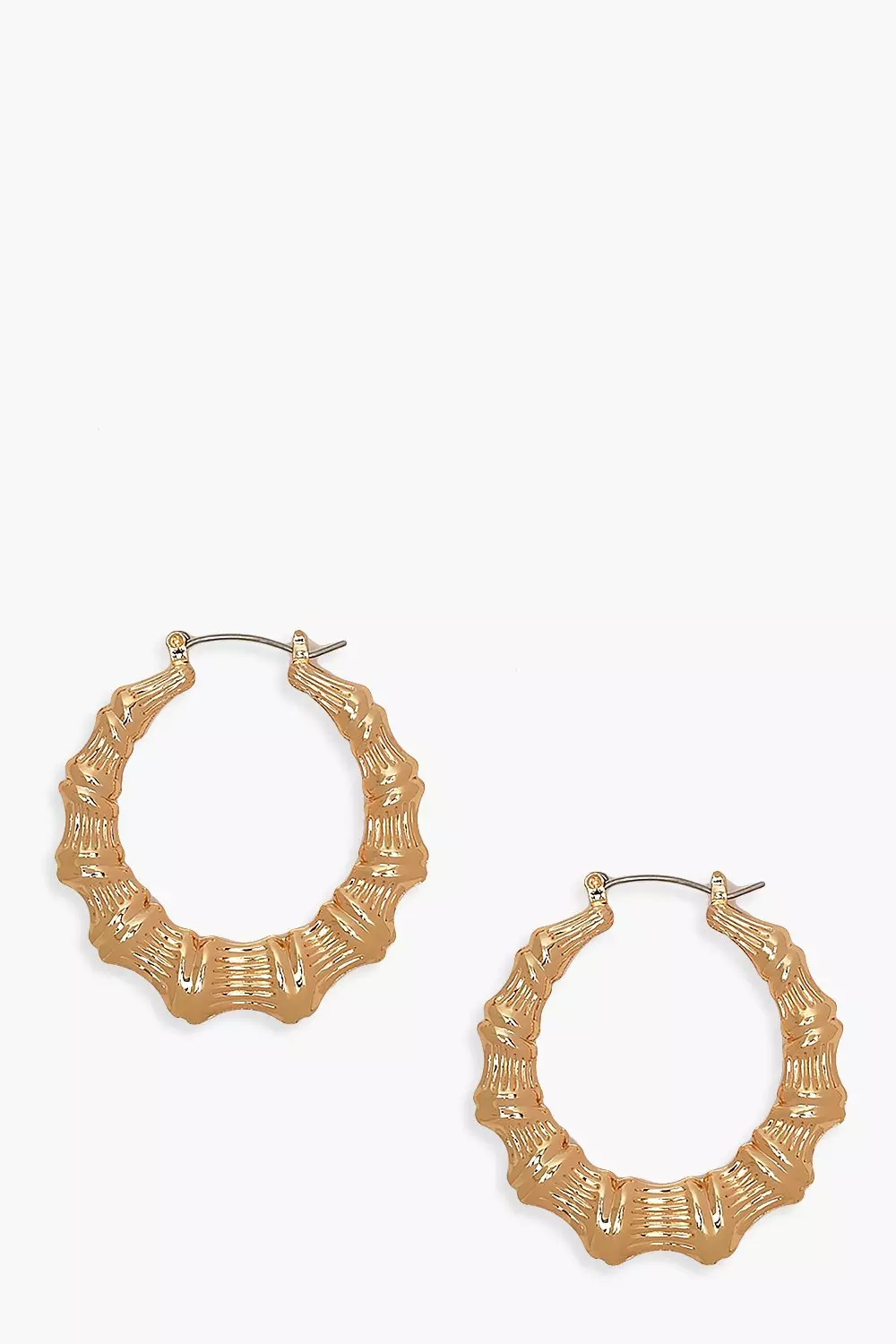 Mini bamboo sale hoop earrings