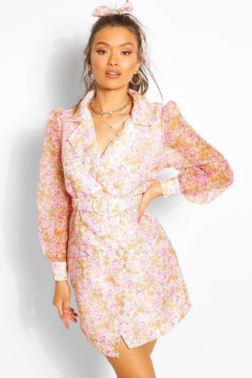 organza blazer dress