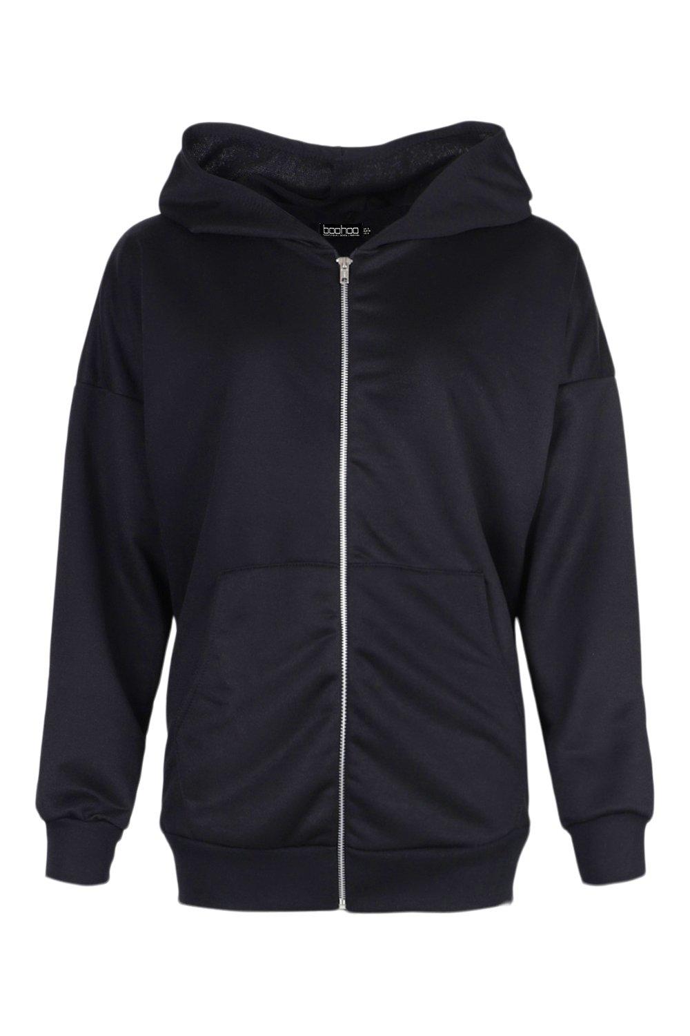 Cheap black zip store up hoodie