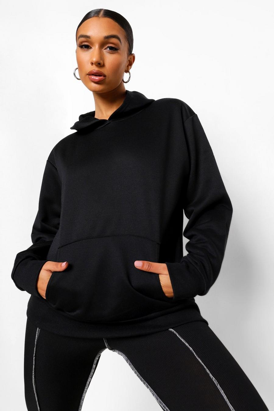 Black Basic oversize hoodie image number 1