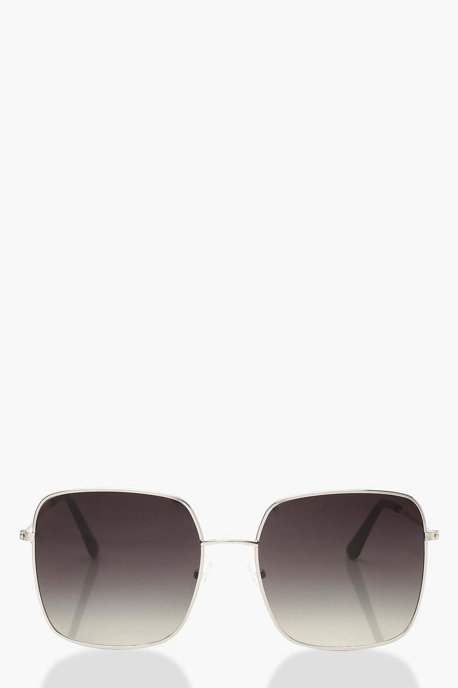 Black Fade Square Frame Sunglasses image number 1