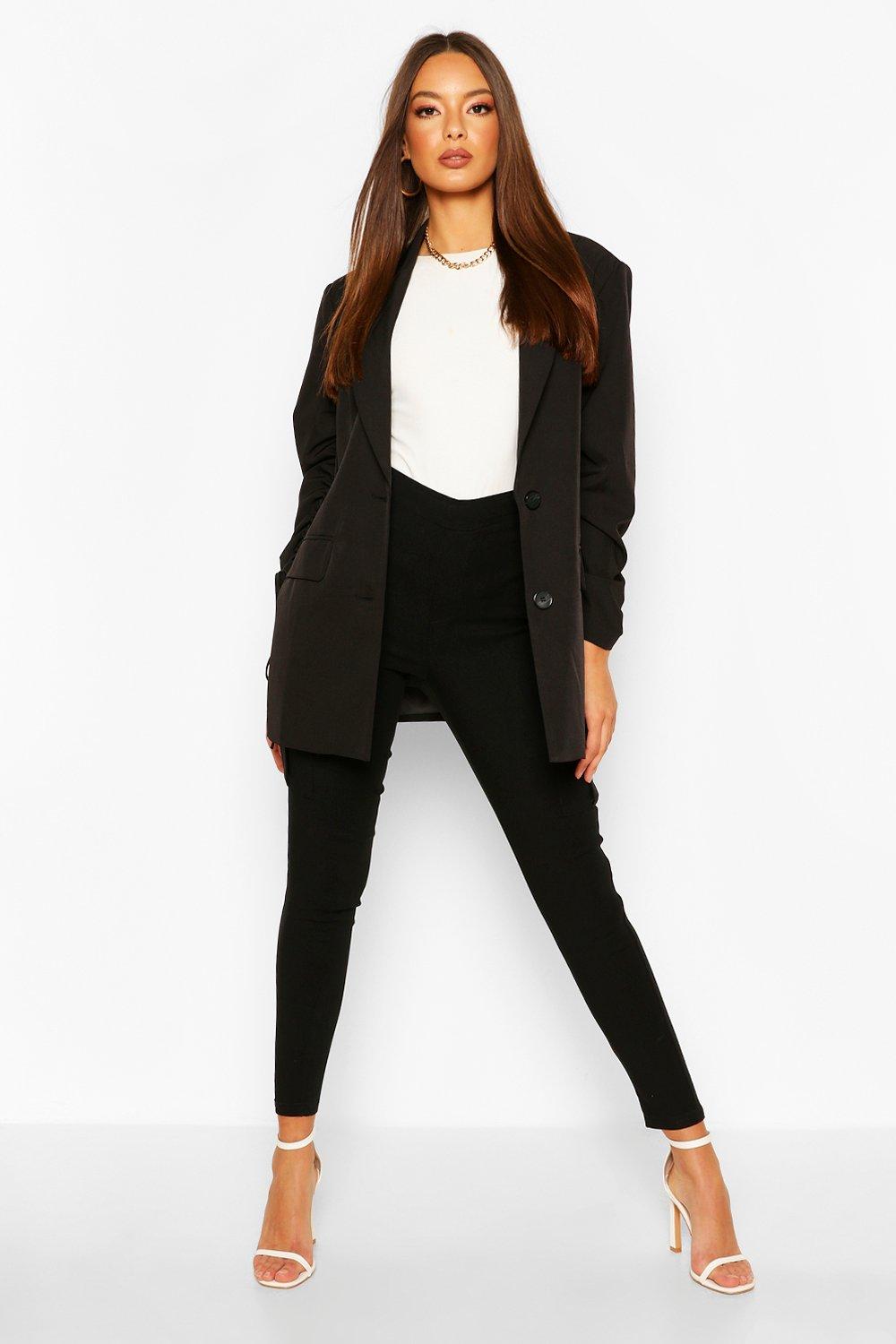 super skinny black trousers women's