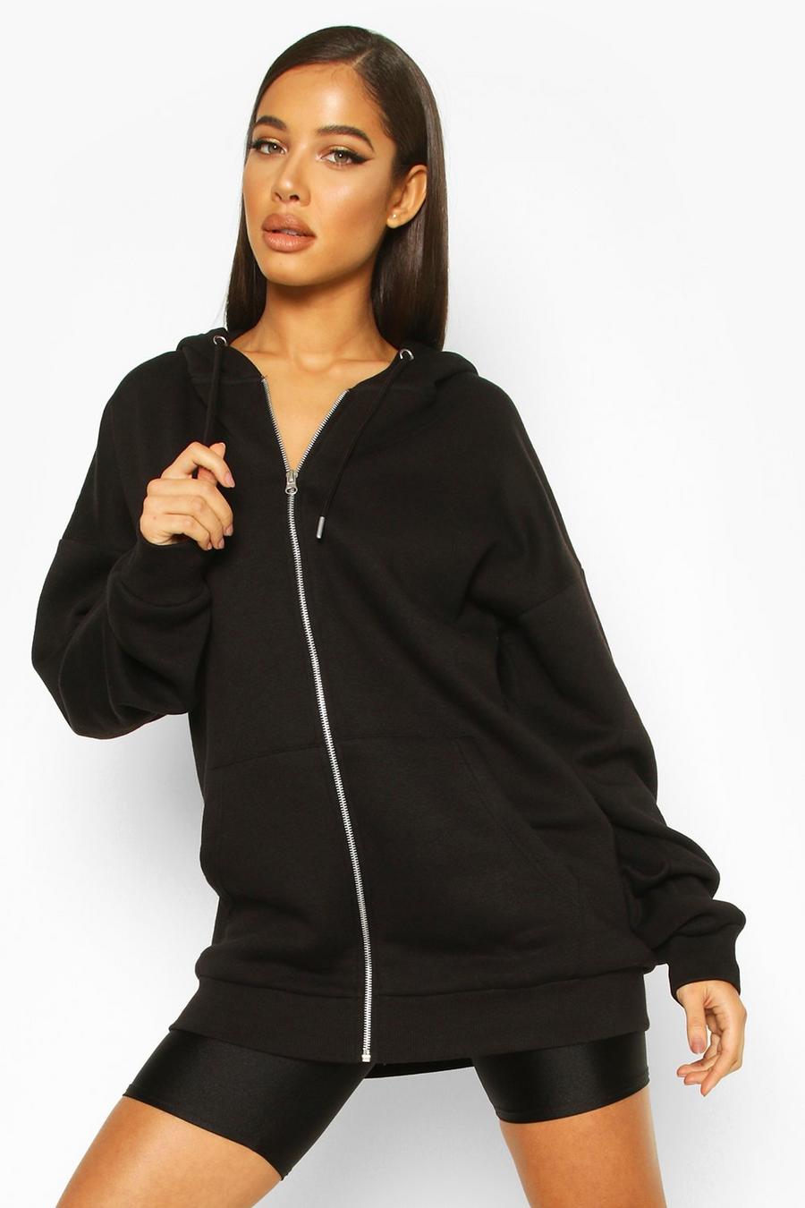 Oversize hoodie med dragkedja image number 1