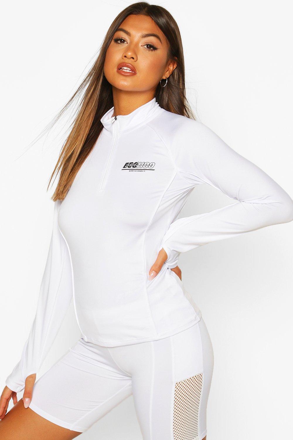 Half zip clearance gym top womens