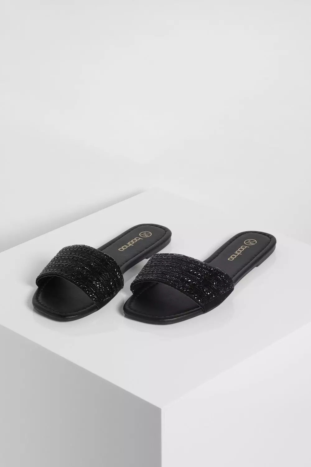 Wide fit clearance glitter sliders