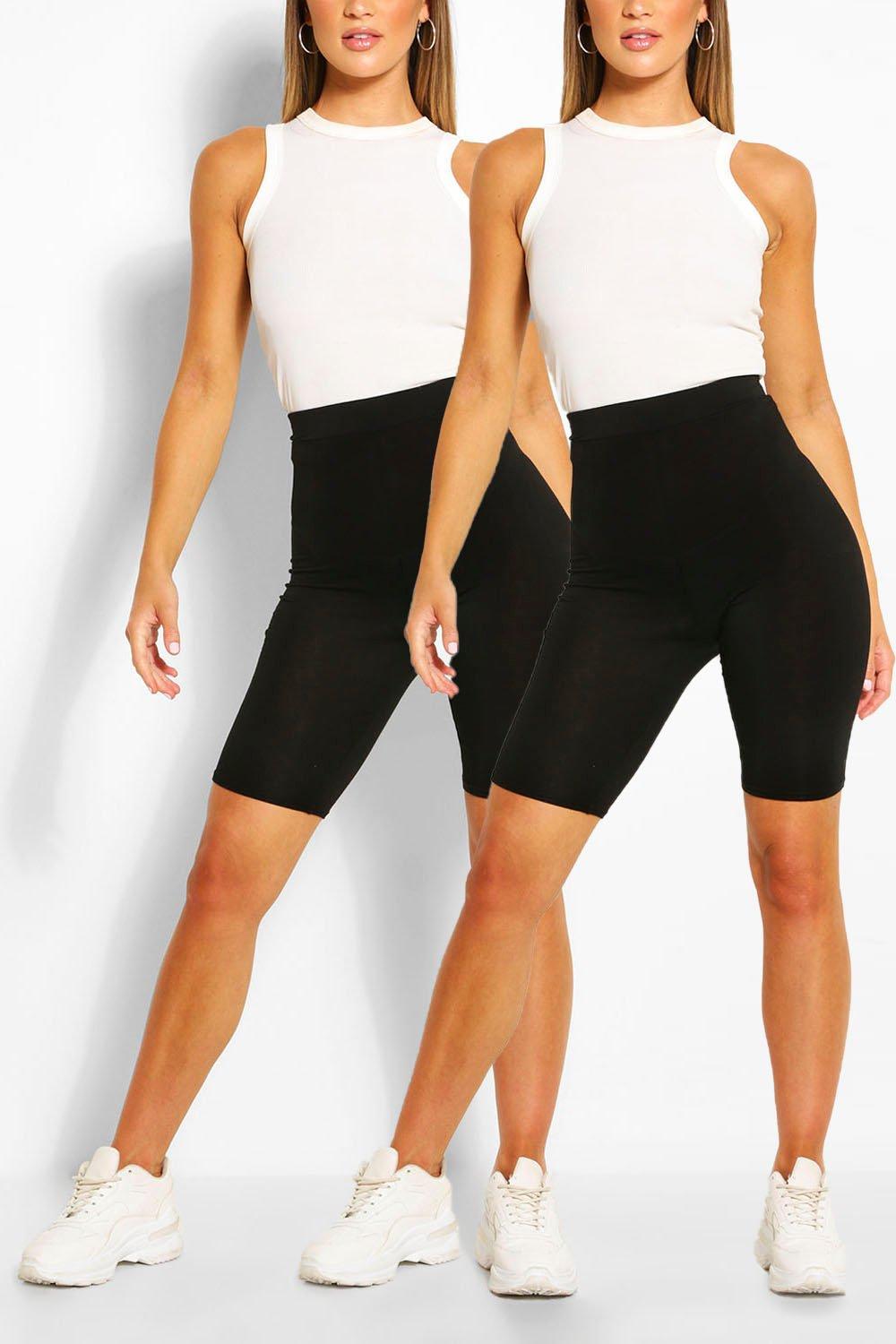 womens thick black cycling shorts