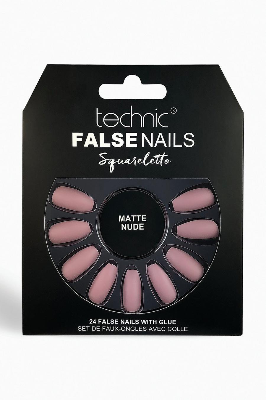 Technic - French unghie squadrate nude matte, Color carne