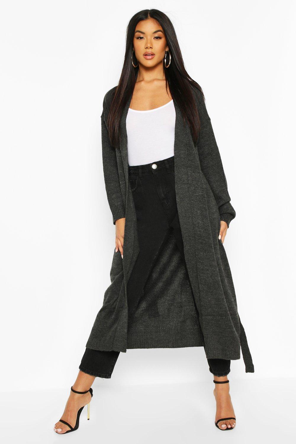 boohoo belted cardigan
