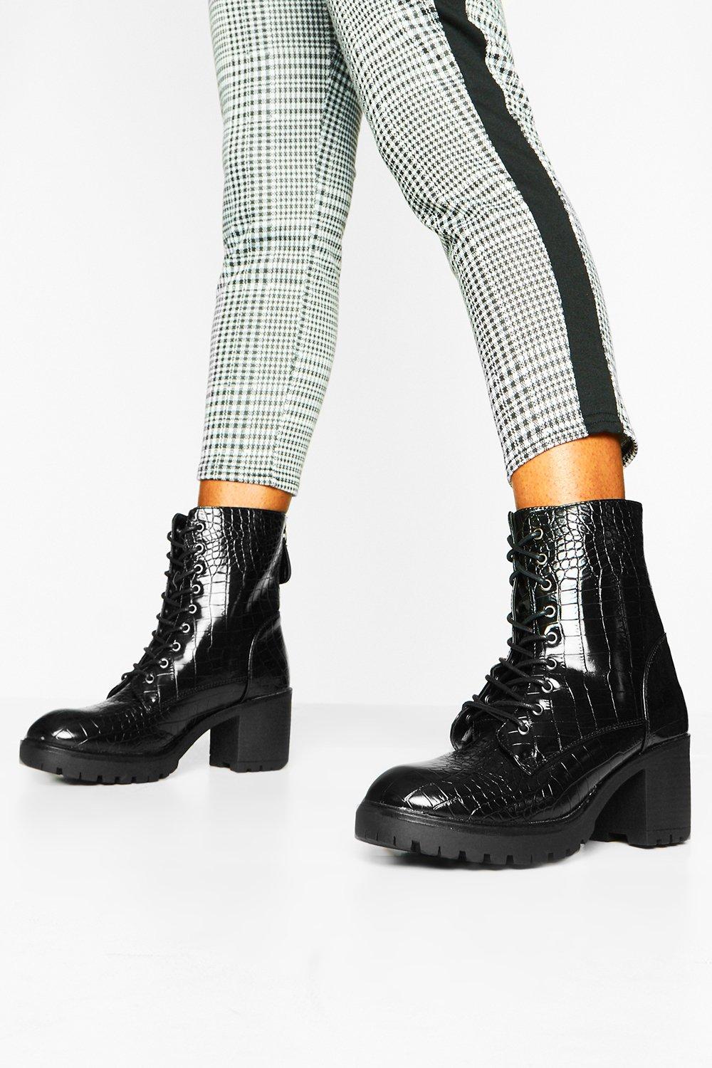 boohoo lace up boots