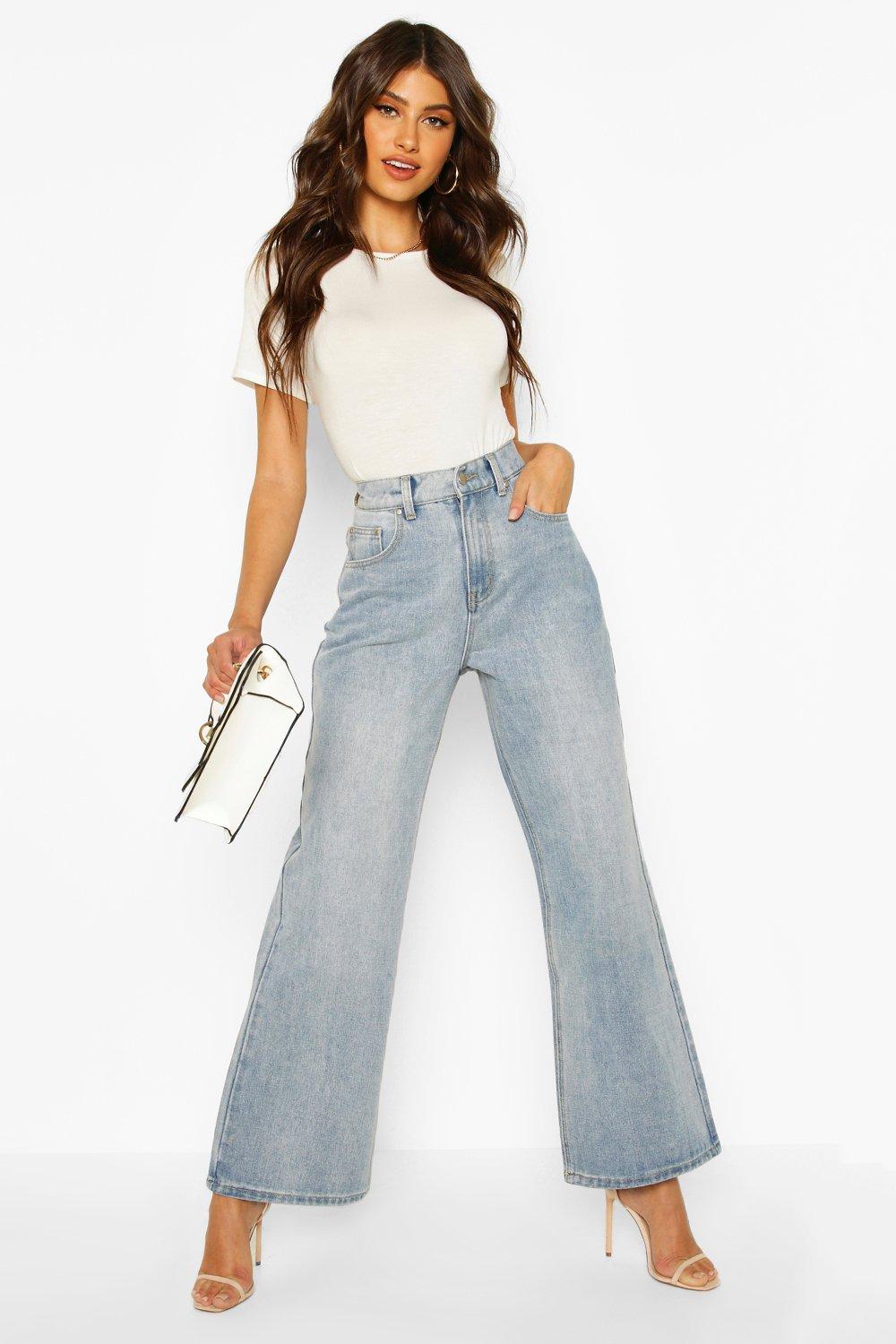 boohoo wide leg jeans