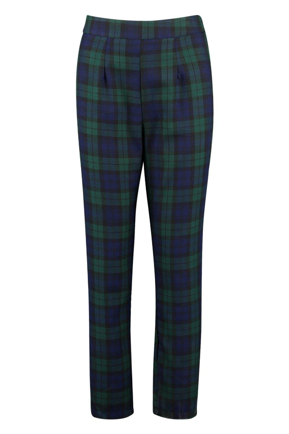 Plaid hot sale pants boohoo