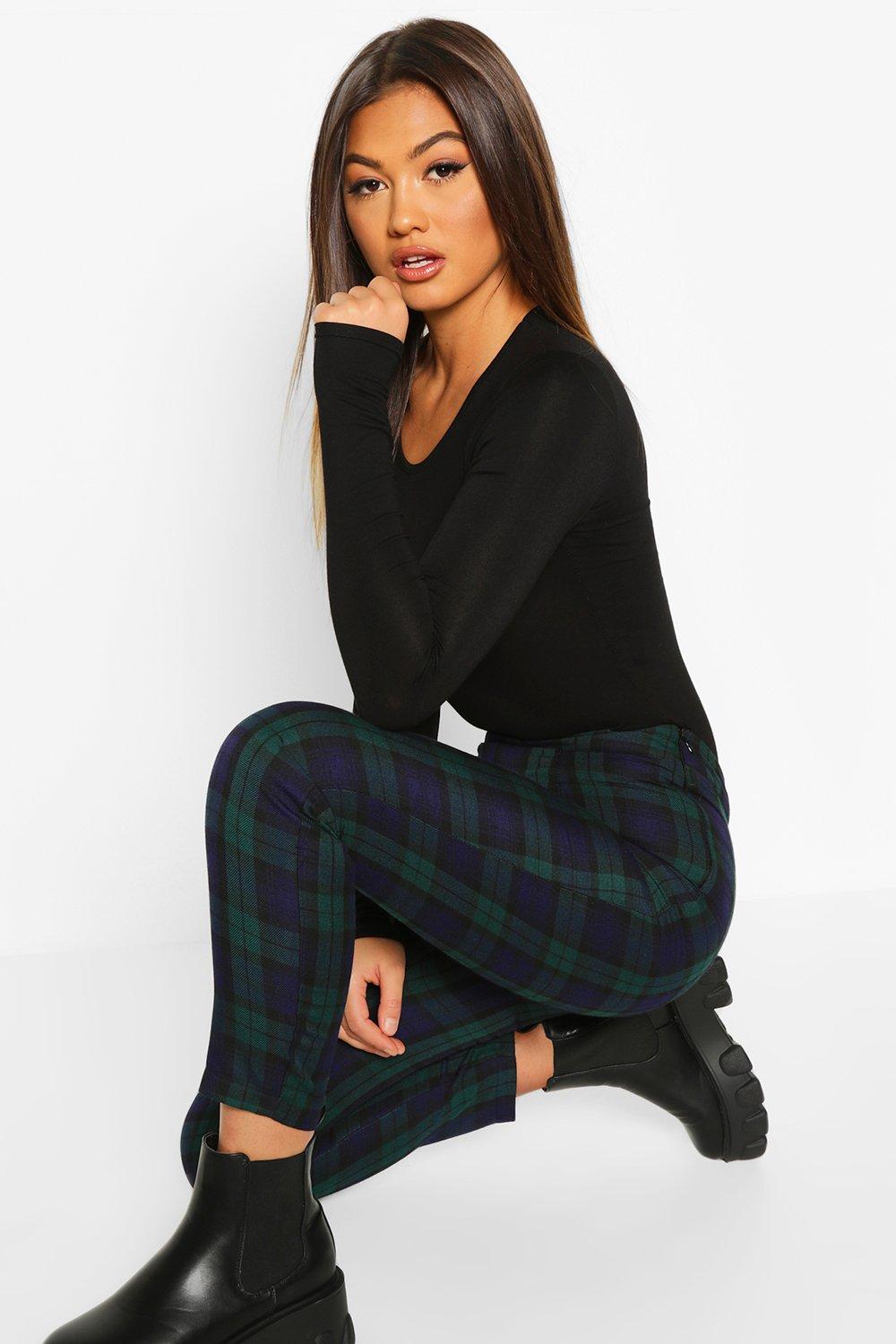 Green tartan 2024 trousers ladies