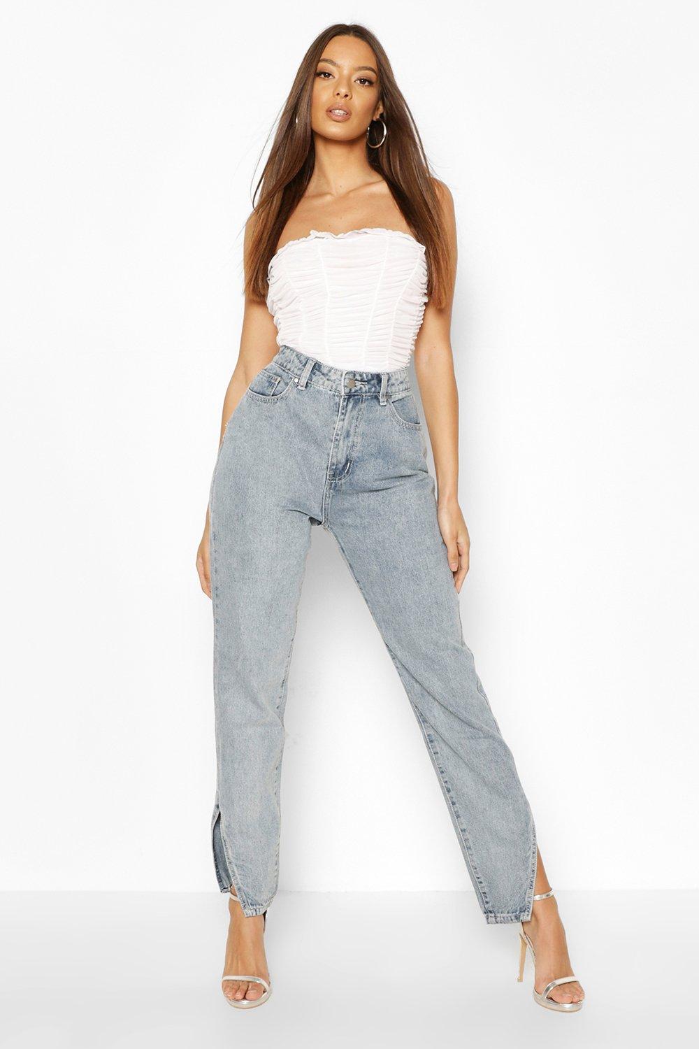 AE Super High-Waisted Split Hem Flare Jean