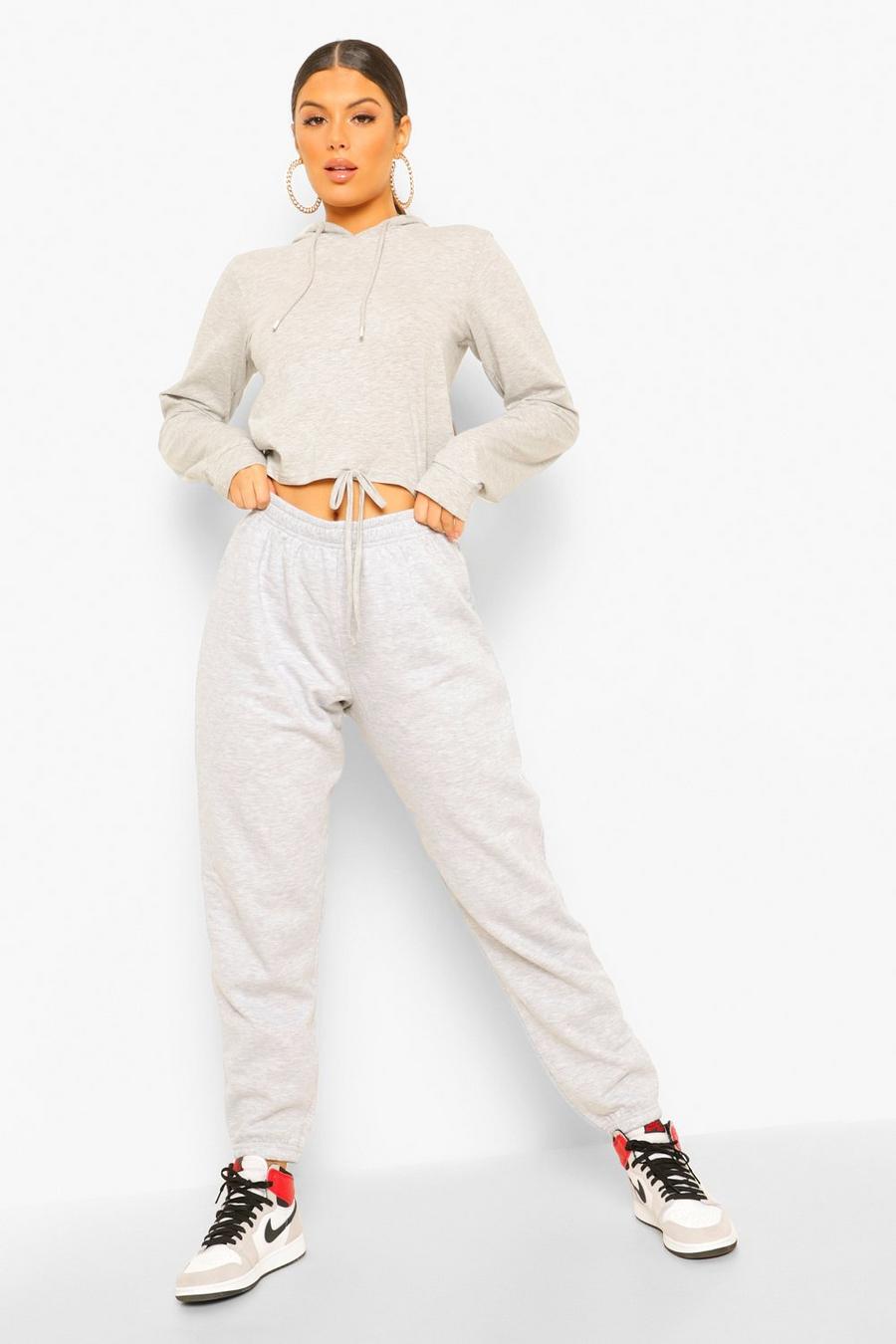 Grey Basic Regular Fit Track Pants image number 1