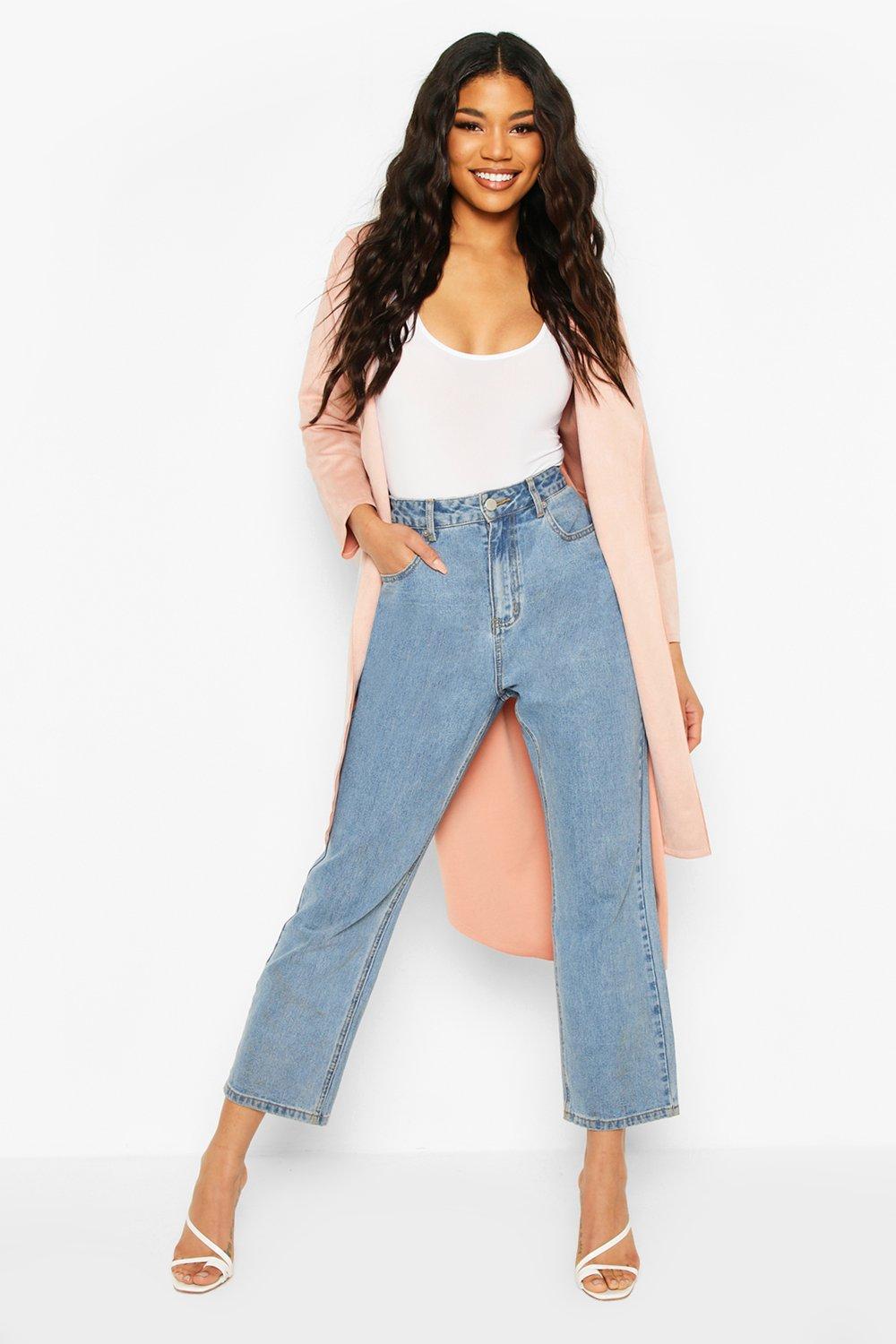 Faux suede clearance duster