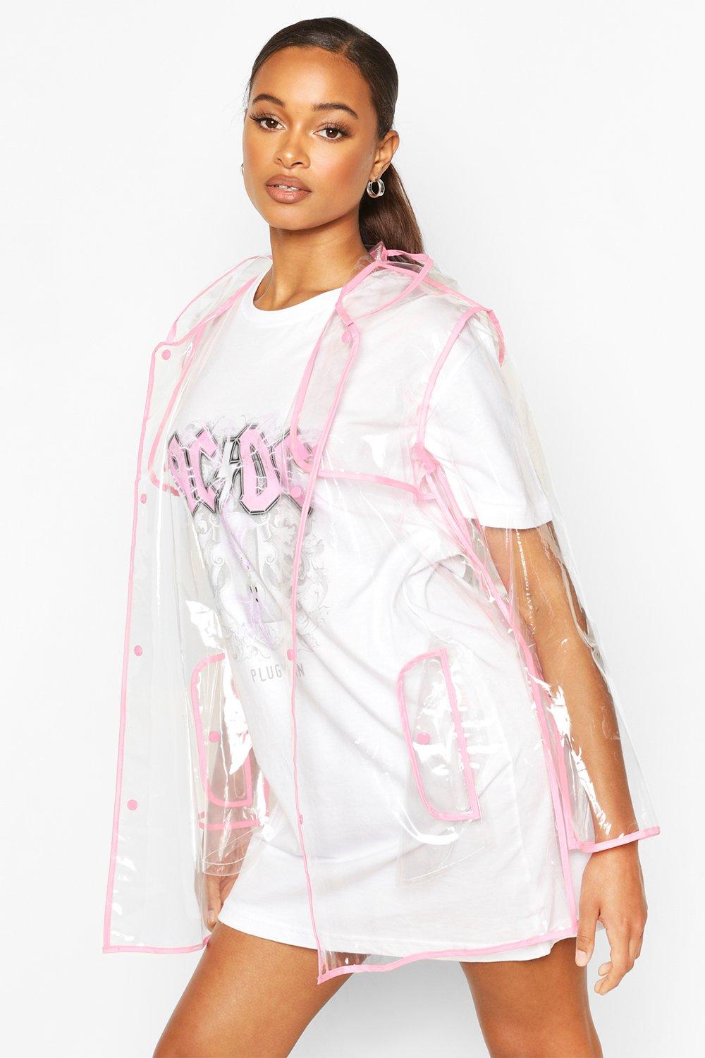 Clear raincoat shop boohoo