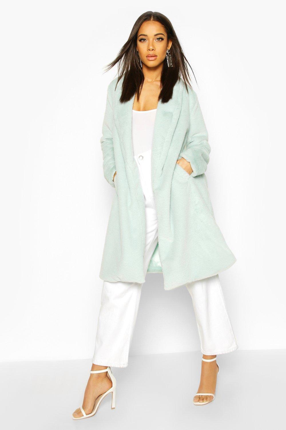 white longline coat