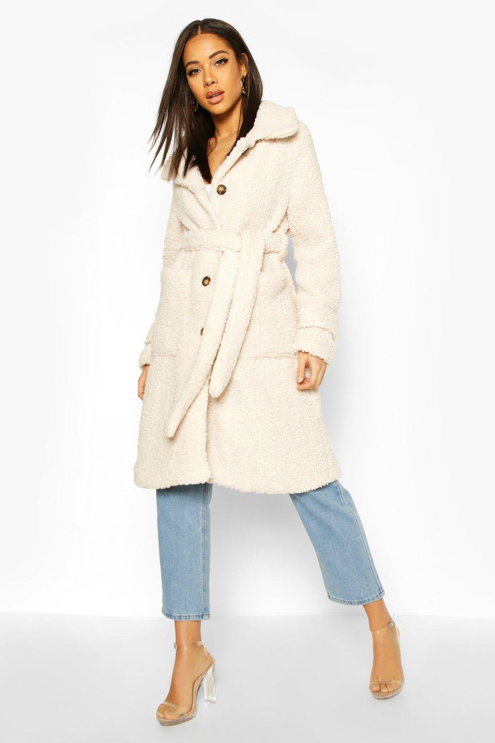 teddy wrap coat