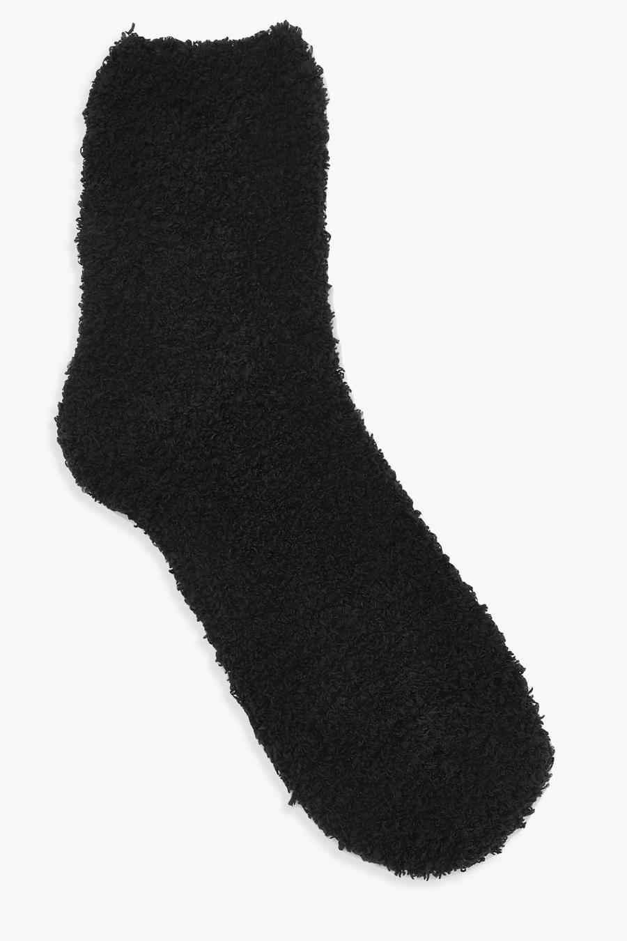 Black Fluffy Socks image number 1